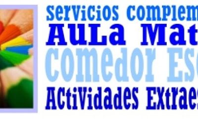LISTADO DEFINITIVO DE ADMITIDOS/AS Y SUPLENTES EN AULA MATINAL, COMEDOR Y ACTIVIDADES EXTRAESCOLARES